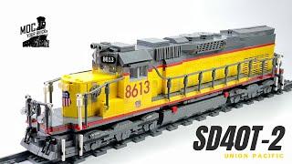 Union Pacific SD40T-2, Speed Build, Letbricks.