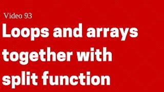 Learn Excel - 94 - VBA Arrays and Loops - Split the text in Style