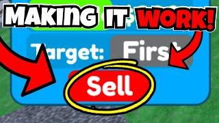 Making a *WORKING* Sell Button in my TOWER DEFENSE Game... (Day 14 of making my own td game)