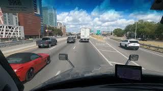 Rookie Trucker Drives Through Austin to Pick Up Load in Waco