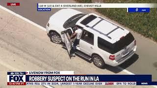 Watch: Police Chase in LA, high-speed pursuit of robbery suspect