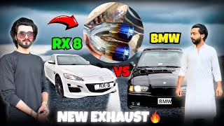 BMW vs Rx8 Race lock after 1 month || New Dual Exausts/ Steering || Weather️