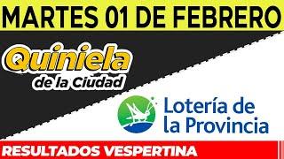 Resultados Quinielas Vespertinas de la Ciudad y Buenos Aires, Martes 1 de Febrero