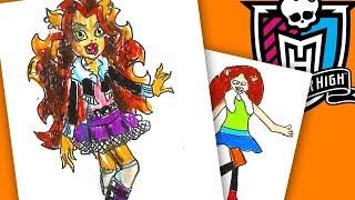 Рисуем Monster High / Как нарисовать Клодин Вульф с РыбаКит