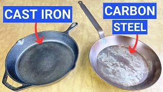 Cast Iron vs. Carbon Steel Skillets: 6 Key Differences to Know Before You Buy