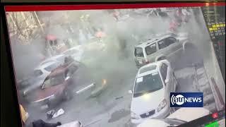 The moment a mine went off against a car in Kabul / لحظه انفجار ماین در شهر کابل چهار راهی پشتونستان