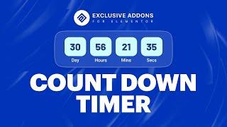 How to Add a Countdown Timer on Your Website with Exclusive Addons for Elementor Page Builder?