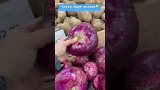 Never seen these giant red onions in Canada #grocery #like  #canadavlog #inflation #shortsviral