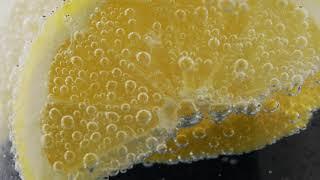 #Футаж газированный лимон ◄4K•HD► #Footage carbonated lemon