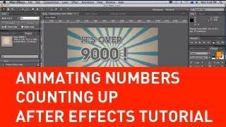 Animating numbers counting up in After Effects tutorial