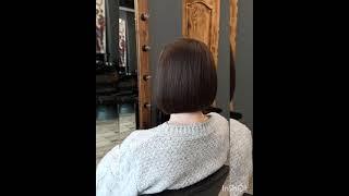 Женская стрижка прямой Боб Women's haircut straight bob #стрижка #прямойбоб #haircutbob #bobstyl#bob