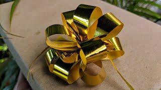 DIY How to make an Easy Gift Bow , Ribbon Bow