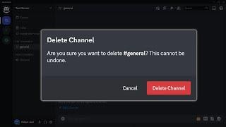 Delete A Text Channel In A Discord Server