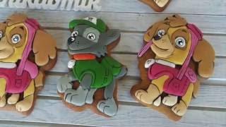 Имбирные пряники: Мастер - класс -Щенячий патруль/Paw Patrol - How to decorate Cookies /