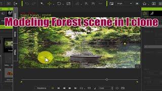 how to model forest scene in i clone 7 || how to boat animation in water tutorial in Hindi/Urdu