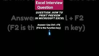 Mastering Excel: How to Print Preview in MS Excel | Interview Tips