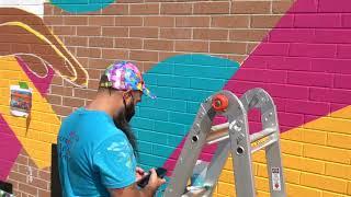 SkyART Project Third Space x Olive Harvey South Chicago Learning Center Mural