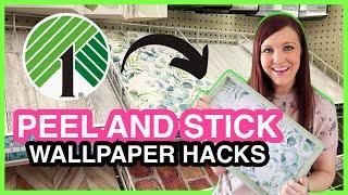 GENIUS! DOLLAR TREE PEEL AND STICK WALLPAPER CRAFT HACKS! | 30+ DIY CRAFTS!