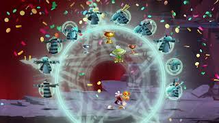 Прохождение Rayman Legends Пик Олимпа.Геройская гонка с лавой (Без комментариев)