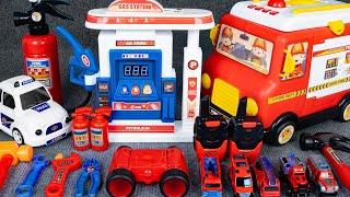 [LIVE]Satisfying with Unboxing Fire Truck Series Toy, Gas Station Firefighting | ASMR Unboxing Toy