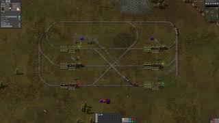 Dynamic train dispatch system in Factorio