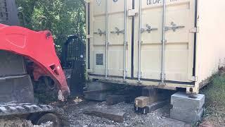 Lift Kit On Connex Box - Raising Shipping Container - Concrete Blocks