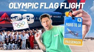 Flying the OLYMPIC Flag from Paris to LA: Once in a lifetime Delta flight!