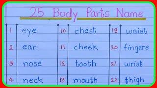 25 body parts name | body parts 25 |body parts spelling |human body parts name | body parts name in