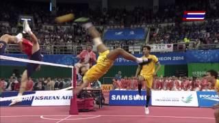 Thailand - Korea 2014 ASIAN GAMES SEPAKTAKRAW -Gold Medal Match