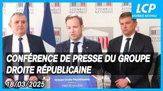 Jean-Didier Berger : conférence de presse du groupe Droite Républicaine à l'Assemblée - 18/03/2025