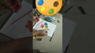 easy flower painting for beginners ️@renu-arts #lyrics #music #cover #trending