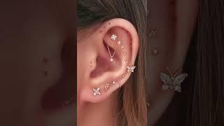 Tribal Stacked Multiple Ear Piercing Curation Ideas for Women