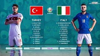 PES 2020 - Turkey vs Italy - EURO 2020 NEW KITS - Gameplay PC