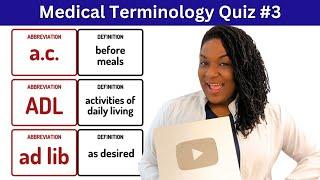 🩺 Medical Terminology Quiz #3 | Test Your Knowledge