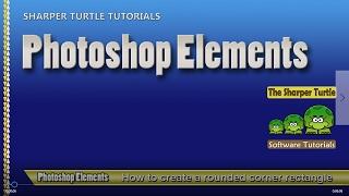 Photoshop Elements - How to design rounded corner rectangles