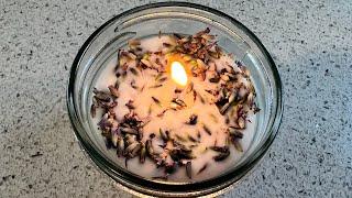 Homemade Lavender Candles [DIY Candles] #diy #candles #lavender