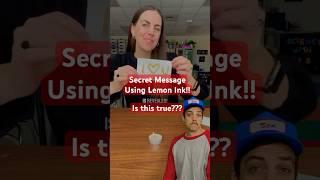 Secret Message Using Lemon Ink  #shortsfeed  #shorts #hacks #experiment #realitycheck