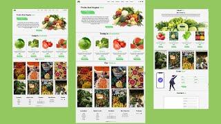 How to build a Fresh Grocery Store  website using | HTML, CSS , JS | Build Multipage Simple website