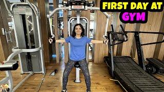 FIRST DAY AT GYM | Aayu and Pihu Show