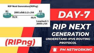 Day-7 | RIP Next Generation (RIPng) | Understand IPv6 Routing Protocol