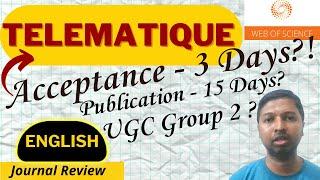 Christo Ananth - Telematique (Telecommunications) - Web of Science - ESCI - Genuine Review - English