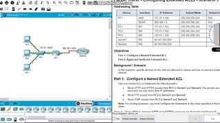 Packet Tracer 4.2.2.12 - Configuring Extended ACLs Scenario 3