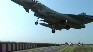 Low Typhoon Jet Landing at Waddington Airshow