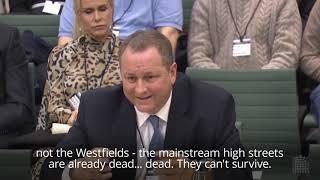 Mike Ashley tells MPs  'The High Street is dead'