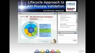 Lifecycle Approach to API Process Validation