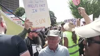 Proud Boys interrupt 'No Kings' protest in Atlanta, loud boos, chants follow group