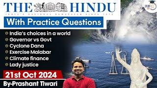 The Hindu Newspaper Analysis | 21 Oct 2024 | Current Affairs Today | Daily Current Affairs | StudyIQ