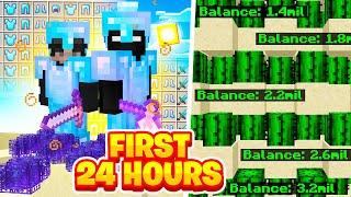 The RICHEST FIRST 24 HOURS as a Minecraft Factions *DUO*... (OP)