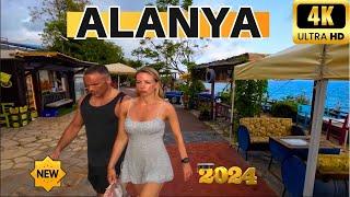 Alanya Street Tour ! Alanya City Center ! Alanya Beach ! Alanya Antalya Walking Tour ! Alanya 4K 60F