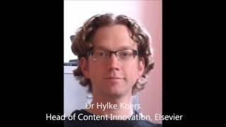 Dr Hylke Koers (Elsevier) on Smart Publishing